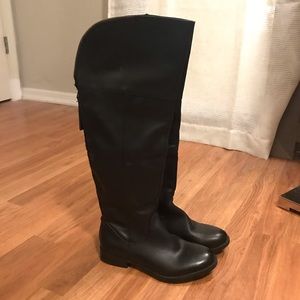 NWOB Flat Over the Knee Boot with Zipper Back